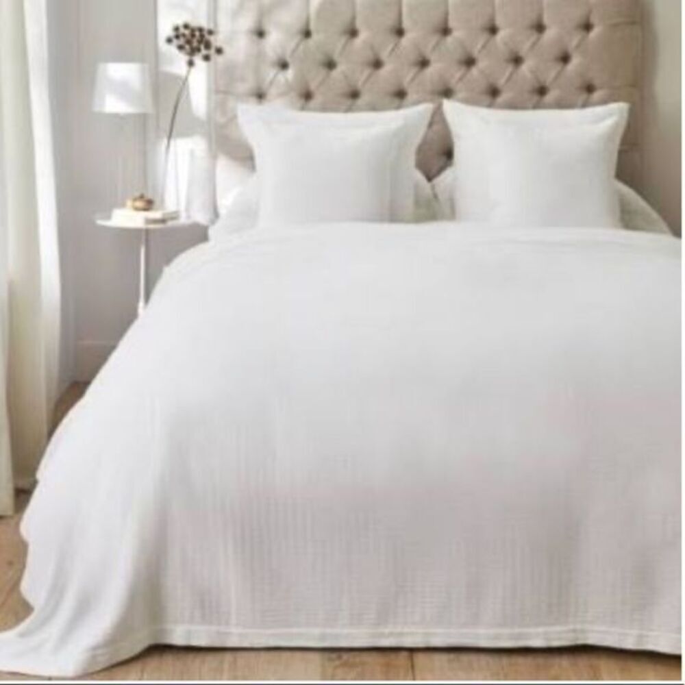 New The White Company Milford Bedspread White